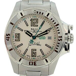 Ball Hydrocarbon 40mm Men's White Auto Watch LE 199 Jim Whittaker B+P - DM1016A!
